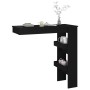 Mesa de bar de pared madera contrachapada negro 102x45x103,5cm