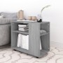 Mesa auxiliar madera contrachapada gris Sonoma 70x35x55 cm