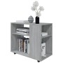 Mesa auxiliar madera contrachapada gris Sonoma 70x35x55 cm