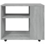 Mesa auxiliar madera contrachapada gris Sonoma 70x35x55 cm