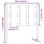 Cabecero de cama madera maciza de pino negro 95,5x4x100 cm
