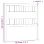 Cabecero de cama madera maciza de pino negro 95,5x4x100 cm