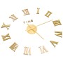 Reloj 3D de pared con diseño moderno dorado 100 cm XXL