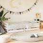 Estructura cama niños con cajones madera pino blanco 90x200 cm