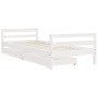 Estructura cama niños con cajones madera pino blanco 90x200 cm