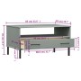 Mesa de centro patas metal OSLO madera maciza gris 85x50x45 cm