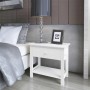 Mesitas de noche 2 unidades madera blanca