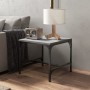 Mesa auxiliar de madera contrachapada gris Sonoma 40x40x35 cm