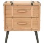 Mesita de noche madera maciza de abeto 50x35x57 cm