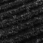 Alfombra de entrada de PVC negra, 120 x 180 cm