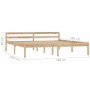 Estructura de cama sin colchón madera maciza de pino 180x200 cm