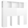 Mueble cabecero blanco brillante 120x18,5x102,5 cm