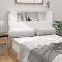Mueble cabecero blanco brillante 120x18,5x102,5 cm
