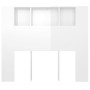 Mueble cabecero blanco brillante 120x18,5x102,5 cm