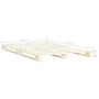 Estructura de cama de palets sin colchón madera pino 180x200 cm