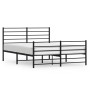 Estructura cama sin colchón con estribo metal negro 140x200 cm