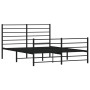 Estructura cama sin colchón con estribo metal negro 140x200 cm