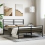 Estructura cama sin colchón con estribo metal negro 140x200 cm