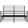 Estructura cama sin colchón con estribo metal negro 140x200 cm