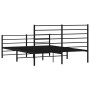 Estructura cama sin colchón con estribo metal negro 140x200 cm
