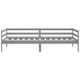 Sofá cama sin colchón madera maciza de pino gris 90x200 cm