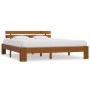 Estructura cama sin colchón madera pino marrón miel 180x200 cm