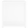 Mesa auxiliar de madera contrachapada blanco 33x33x34,5 cm