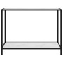 Mesa de consola blanco vidrio templado 100x35x75 cm