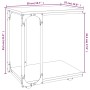 Mesa auxiliar con ruedas madera roble Sonoma 50x35x55,5 cm