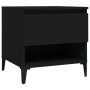 Mesa auxiliar madera contrachapada negro 50x46x50 cm