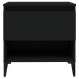 Mesa auxiliar madera contrachapada negro 50x46x50 cm
