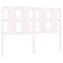 Cabecero de cama madera maciza de pino blanco 125,5x4x100 cm
