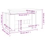 Mesa de centro madera de ingeniería negra 79x49x41 cm