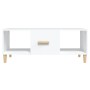 Mesa de centro madera contrachapada blanco 102x50x40 cm
