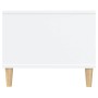 Mesa de centro madera contrachapada blanco 102x50x40 cm