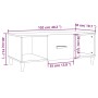 Mesa de centro madera contrachapada blanco 102x50x40 cm