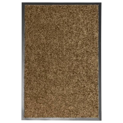 Felpudo lavable marrón 40x60 cm