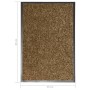 Felpudo lavable marrón 40x60 cm
