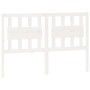 Cabecero de cama madera maciza de pino blanco 125,5x4x100 cm