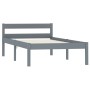 Estructura de cama sin colchón madera de pino gris 100x200 cm