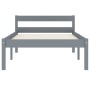 Estructura de cama sin colchón madera de pino gris 100x200 cm
