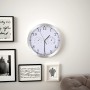 Reloj de pared de cuarzo higrómetro y termómetro 30 cm blanco
