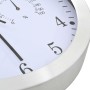 Reloj de pared de cuarzo higrómetro y termómetro 30 cm blanco