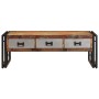 Mesa de centro 3 cajones madera maciza reciclada 100x50x35 cm