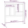 Cabecero de cama madera maciza de pino negro 95,5x4x100 cm