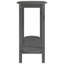 Mesa consola de madera maciza de pino gris 110x40x80 cm