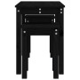 Mesas apilables 3 piezas madera maciza de pino negro