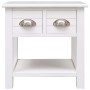 Mesa auxiliar madera de Paulownia blanco 40x40x40 cm