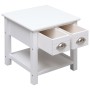 Mesa auxiliar madera de Paulownia blanco 40x40x40 cm