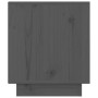 Mesitas de noche 2 uds madera maciza de pino gris 40x34x40 cm